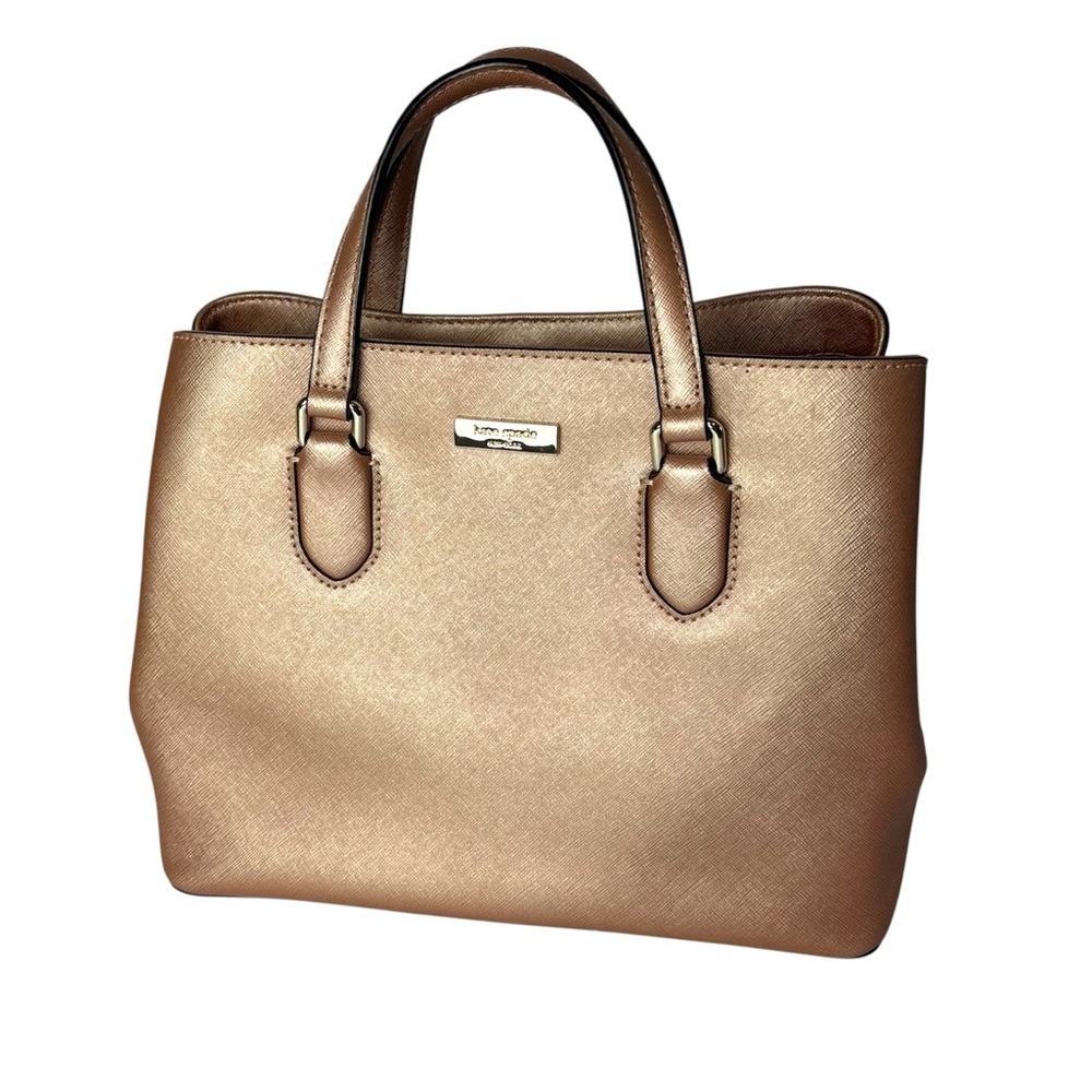 KATE SPADE Laurel Way Evangelie Satchel Champagne Pink Metallic